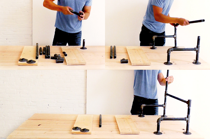 DIY Pipe Table - Use With Any Wood Table Top