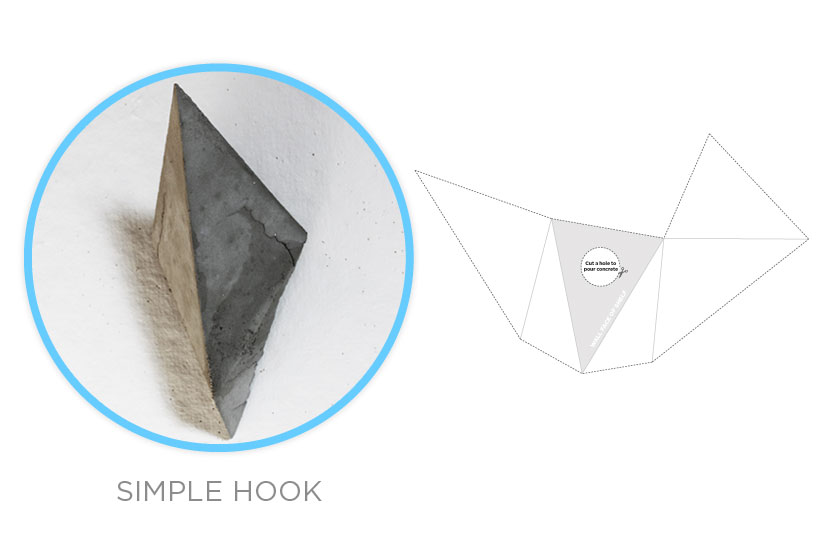 HomeMade Modern DIY EP12 Faceted Concrete Hooks Step 1