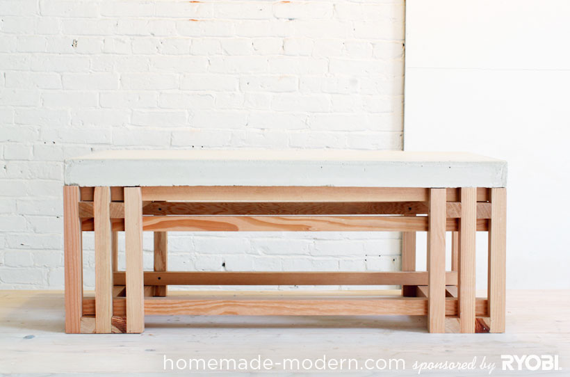 HomeMade Modern DIY EP15 Concrete + Wood Coffee Table Options