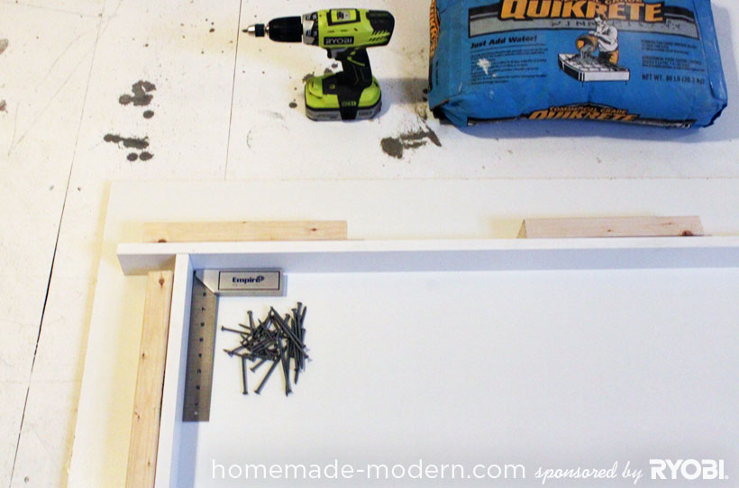 HomeMade Modern DIY EP15 Concrete + Wood Coffee Table Step 3