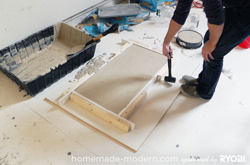 HomeMade Modern DIY EP15 Concrete + Wood Coffee Table Step 6