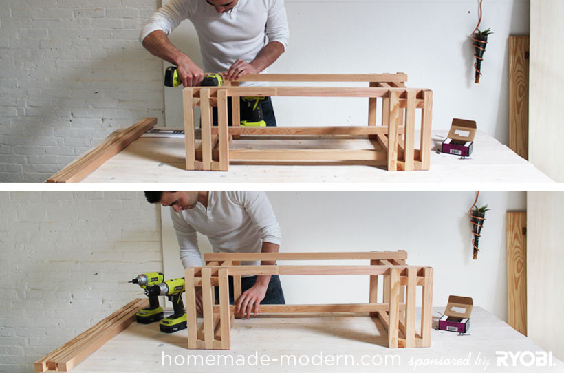 HomeMade Modern DIY EP15 Concrete + Wood Coffee Table Step 9