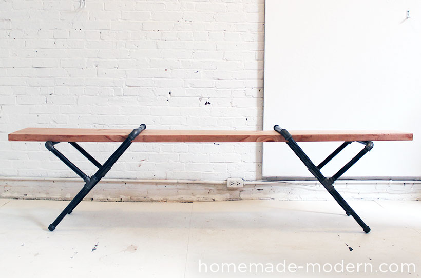 pipe bench diy rolling industrial shelving diy modern industrial 