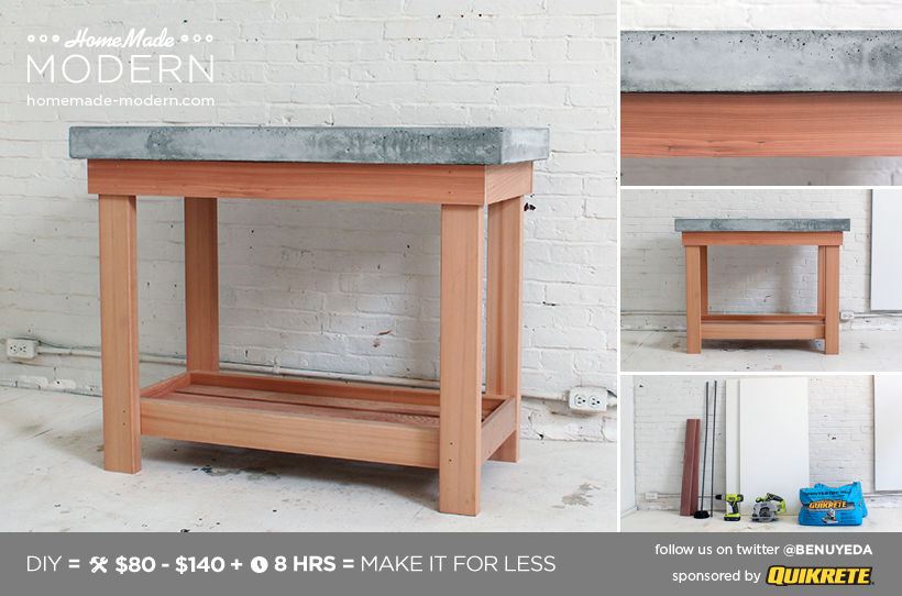 Homemade Modern Ep38 Wood Concrete Kitchen Island