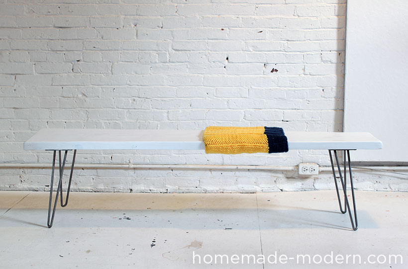 HomeMade Modern DIY Wood and Wool Bench Options