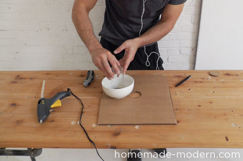 HomeMade Modern DIY EP37 Concrete Bowl Lamp Step 3