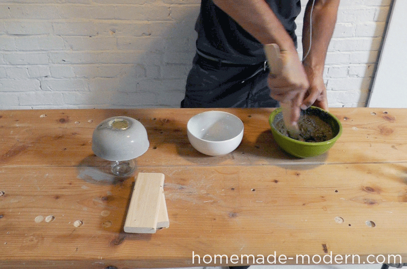 HomeMade Modern DIY EP37 Concrete Bowl Lamp Step 7