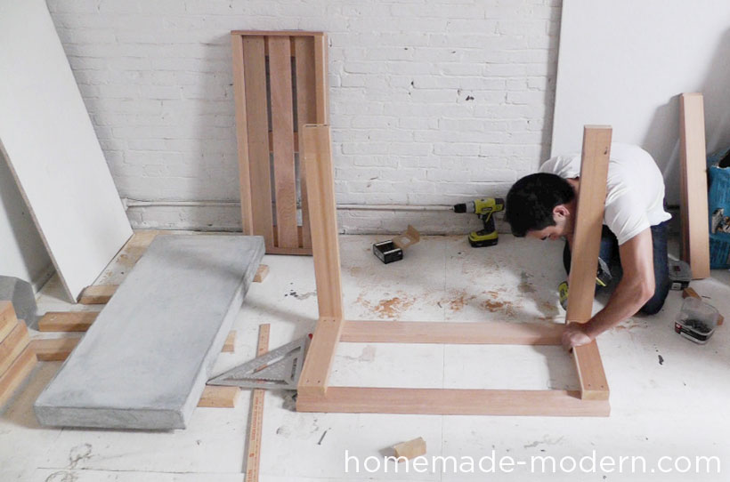 HomeMade Modern DIY EP38 Wood + Concrete Kitchen Island Step 13