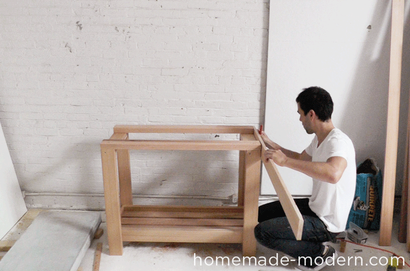 HomeMade Modern DIY EP38 Wood + Concrete Kitchen Island Step 16
