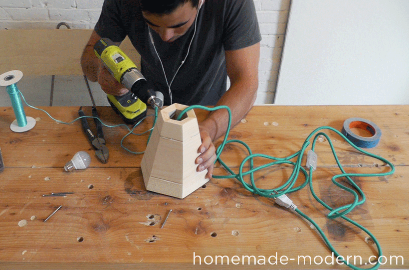 HomeMade Modern DIY EP42 Wood Pendant Lamp Step 7