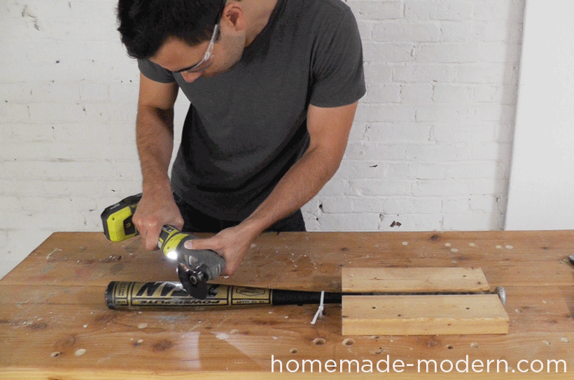 HomeMade Modern DIY EP43 Baseball Bat Lamp Step 1