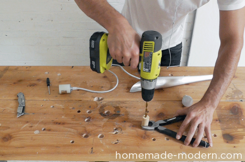 HomeMade Modern DIY EP43 Baseball Bat Lamp Step 8