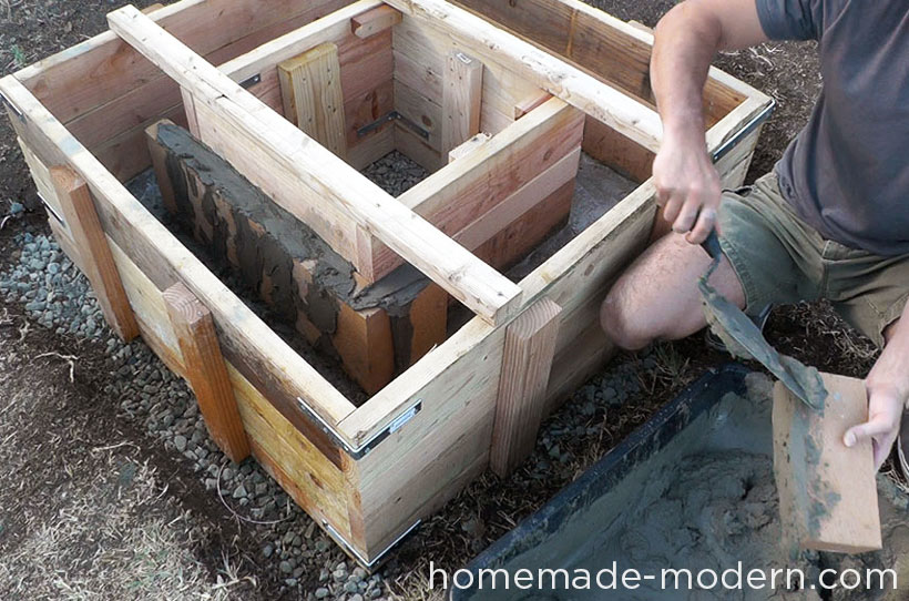 HomeMade Modern DIY EP41 Concrete Fire Pit Step 11