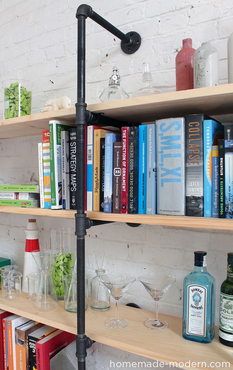 HomeMade Modern DIY Pipe Shelves Options