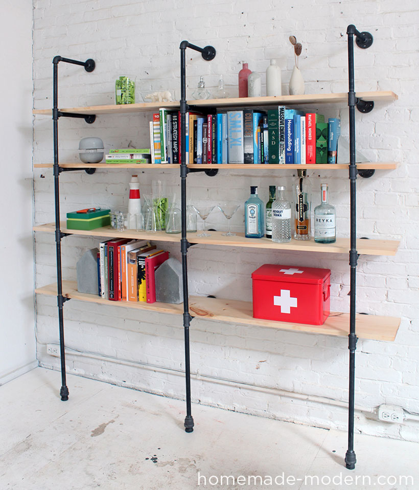 HomeMade Modern DIY Pipe Shelves Options
