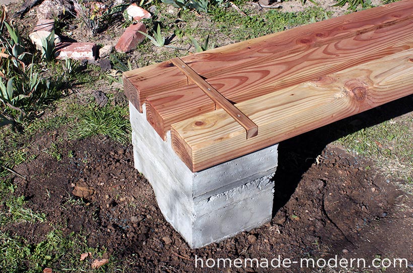 HomeMade Modern DIY Outdoor Concrete Bench Options