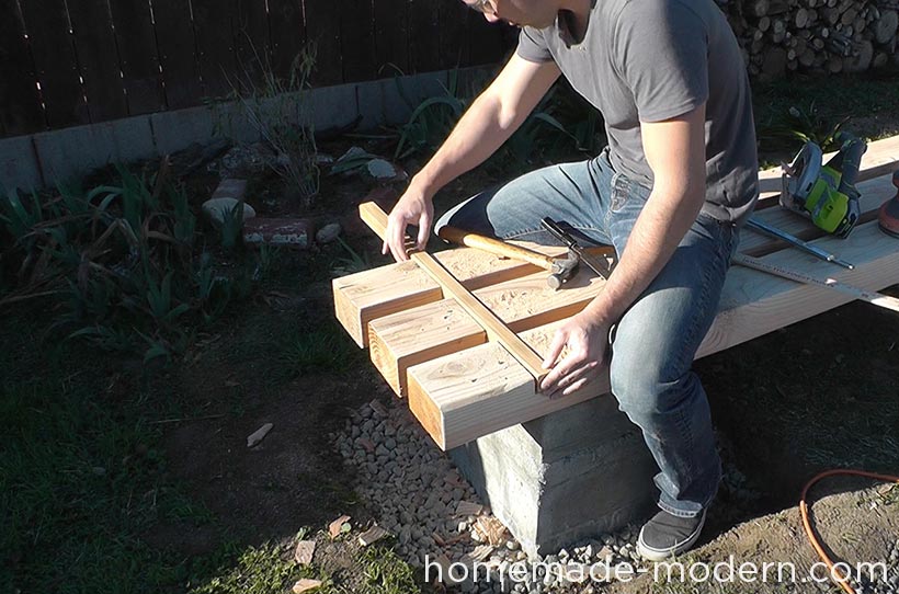 HomeMade Modern DIY EP57 Outdoor Concrete Bench Step 11