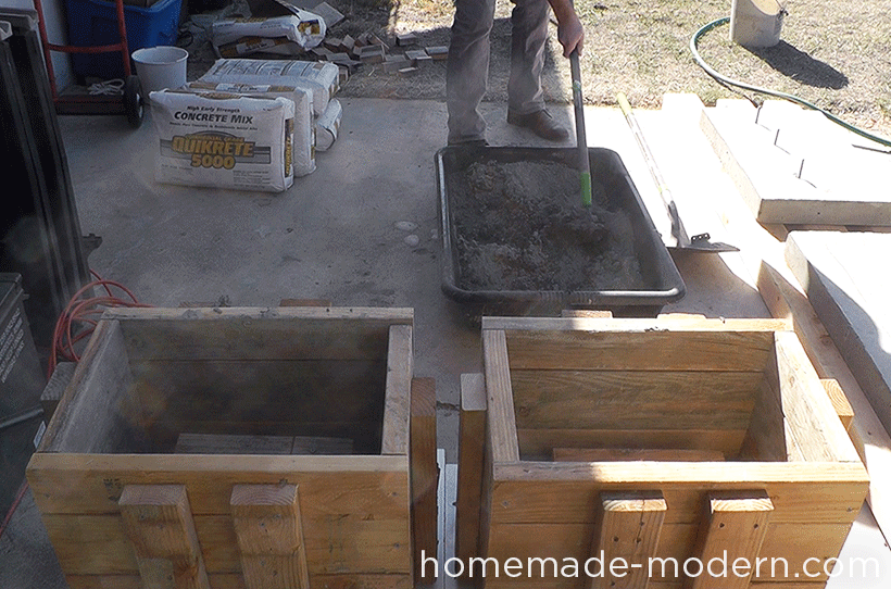 HomeMade Modern DIY EP57 Outdoor Concrete Bench Step 4
