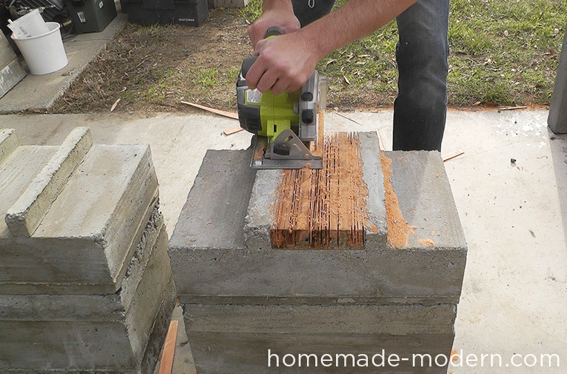 HomeMade Modern DIY EP57 Outdoor Concrete Bench Step 6
