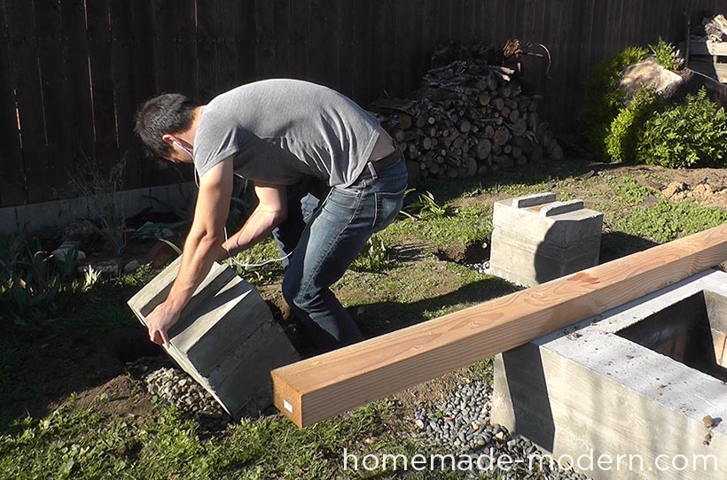 HomeMade Modern DIY EP57 Outdoor Concrete Bench Step 8