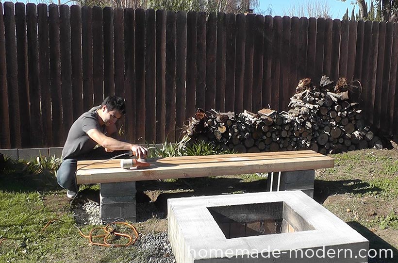 HomeMade Modern DIY EP57 Outdoor Concrete Bench Step 9