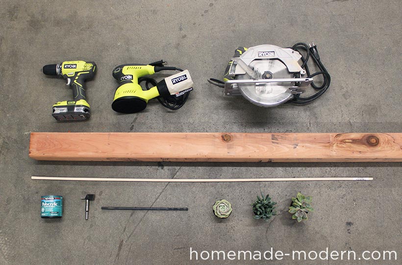 HomeMade Modern DIY Succulent Planter Supplies