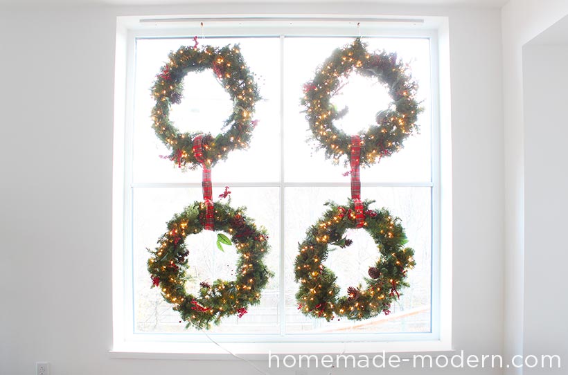 HomeMade Modern DIY holiday workshop wreath project with The Home Depot