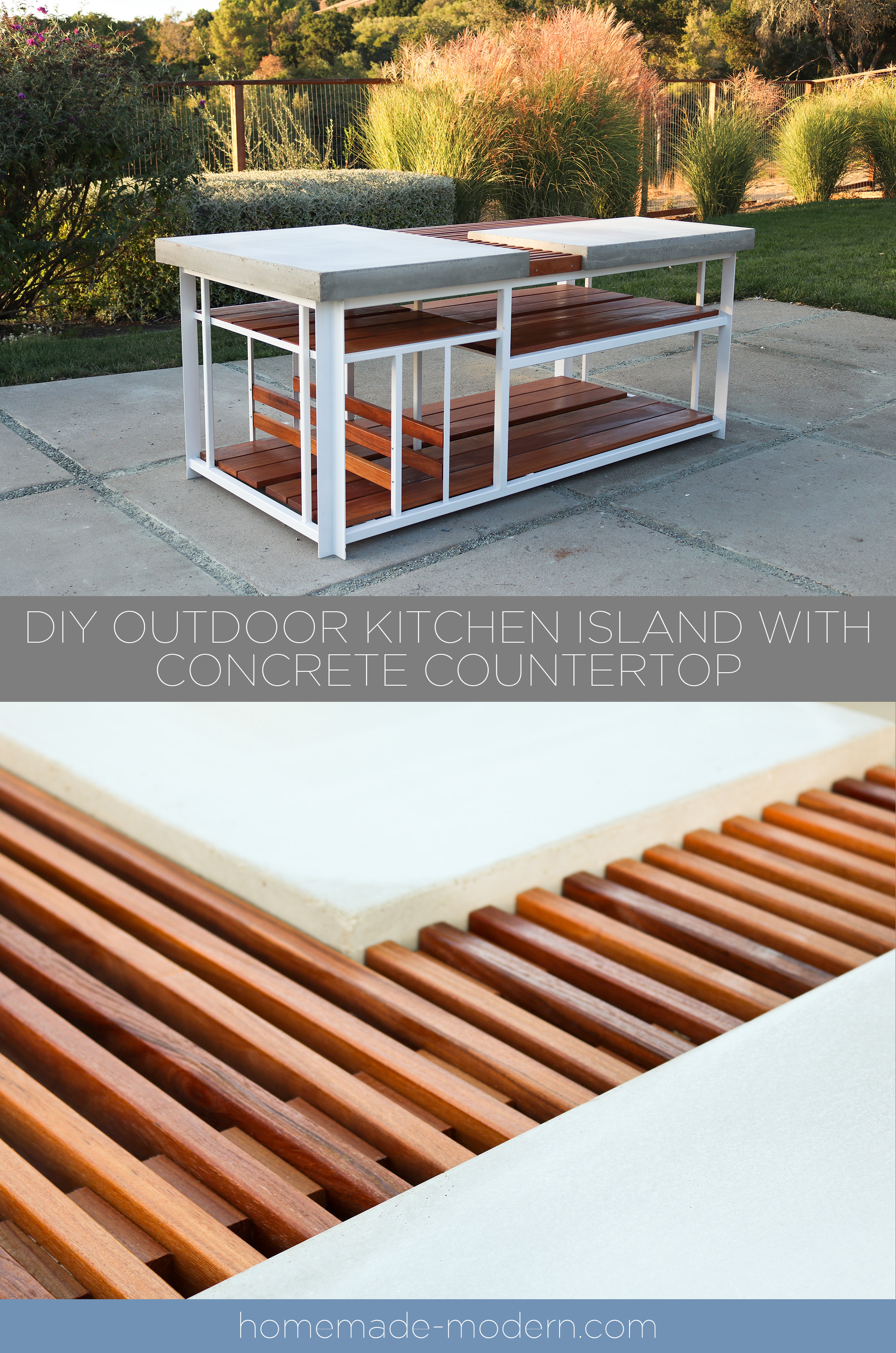 Homemade Modern Ep142 Diy Outdoor Kitchen Island With Diy Concrete